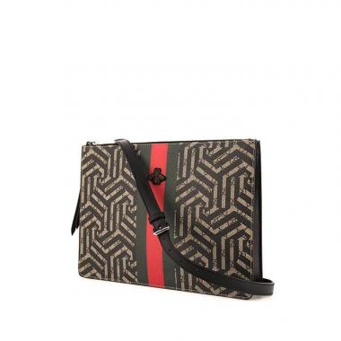 Bolso bandolera Gucci en lona Monogram marrón