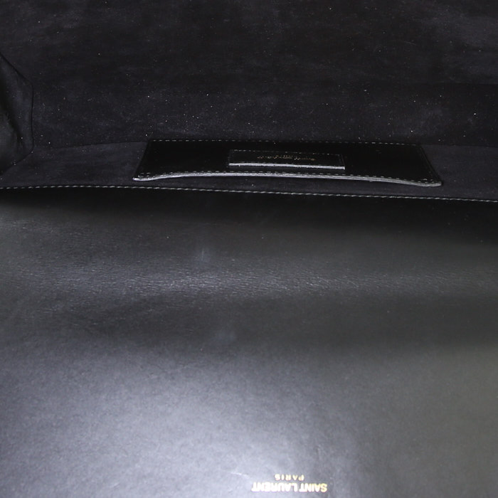 Saint Laurent Kate pouch in black leather - Detail D2