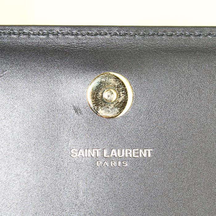 Saint Laurent Kate pouch in black leather - Detail D3