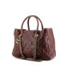 Chanel Portobello shopping bag in burgundy quilted grained leather - 00pp thumbnail