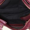 Balenciaga Mini City  shoulder bag in burgundy burnished style leather - Detail D3 thumbnail