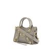 Balenciaga Classic City mini shoulder bag in grey leather - 00pp thumbnail