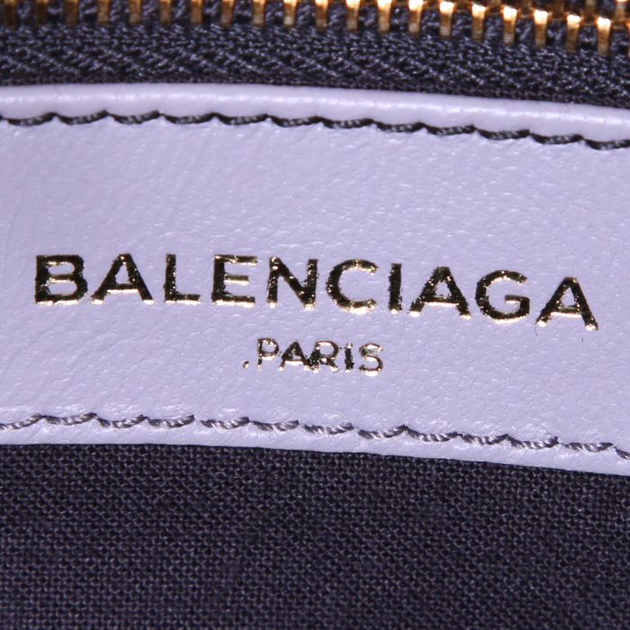 Balenciaga Classic City mini shoulder bag in grey leather - Detail D4