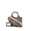 Balenciaga Mini City  shoulder bag in grey burnished style leather - 00pp thumbnail