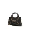 Balenciaga Mini City  shoulder bag in black leather - 00pp thumbnail