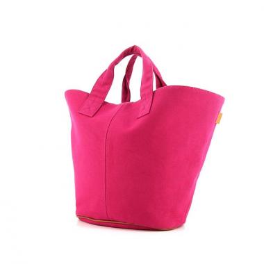 Shopping bag Hermès Beach Tote Equateur in tela rosa
