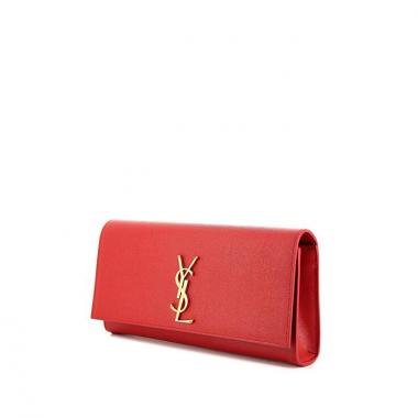 Saint Laurent Cassandra Red Leather Wallet (Pre-Owned)