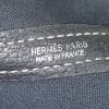 Hermes Garden shopping bag in black canvas and black leather - Detail D4 thumbnail