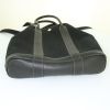 Hermes Garden shopping bag in black canvas and black leather - Detail D5 thumbnail