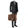 Porta abiti Louis Vuitton in tela monogram e pelle naturale - Detail D1 thumbnail