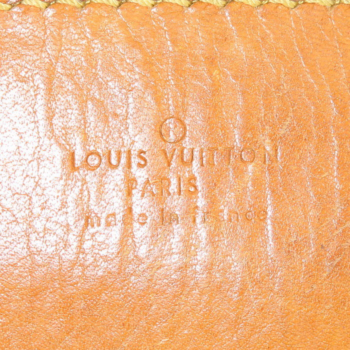 Louis Vuitton Sac de chasse small model bag in monogram canvas and natural leather - Detail D4