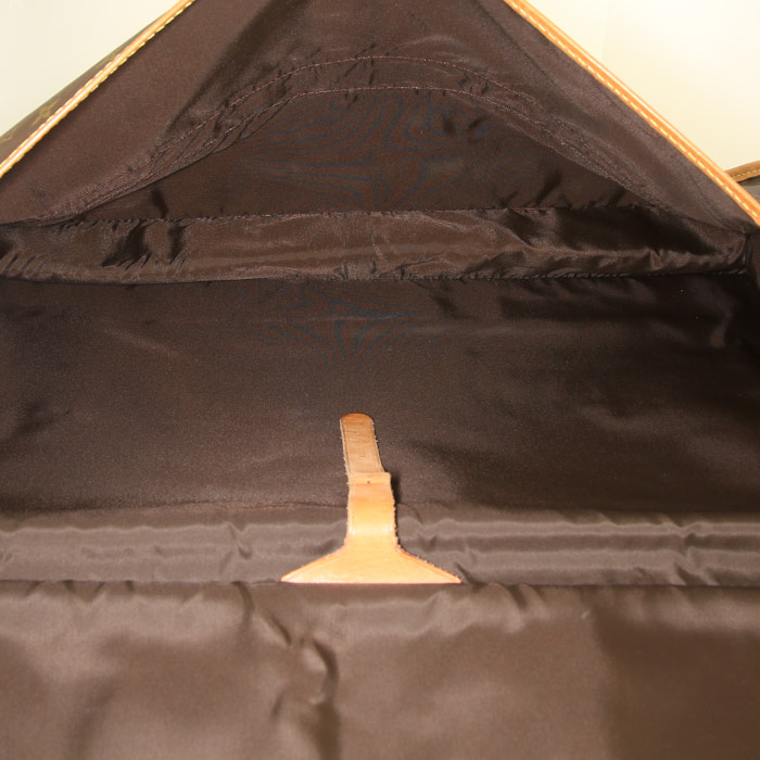 Louis Vuitton Sac de chasse weekend bag in monogram canvas and natural leather - Detail D2
