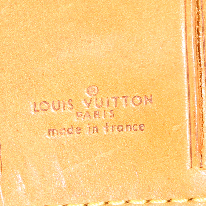 Louis Vuitton Sac de chasse weekend bag in monogram canvas and natural leather - Detail D4