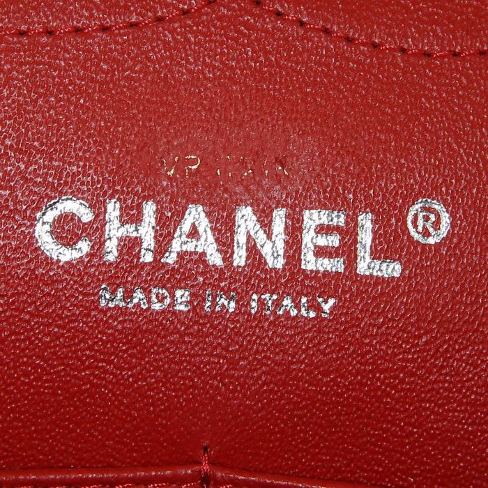 Borsa Chanel Timeless jumbo in pelle trapuntata rossa - Detail D4