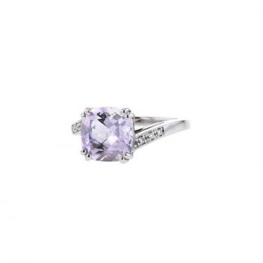 Mauboussin Môm je t'aime ring in white gold,  amethyst and diamonds