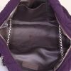 Chanel Petit Shopping handbag in purple quilted jersey - Detail D2 thumbnail