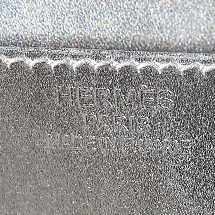 Bolso de mano Hermès Birkin So Black en cuero box negro - Detail D3