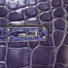 Sac à main Hermes Kelly 20 cm petit modèle en alligator violet Amethyst - Detail D5 thumbnail