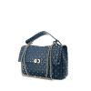 Valentino Garavani Rockstud Spike handbag in blue leather - 00pp thumbnail