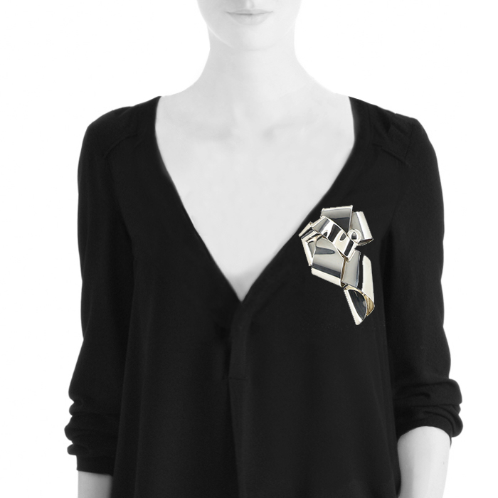 Broche-colgante Sophia Vari Amazones en plata - Detail D2