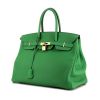 Hermes Birkin 35 cm handbag in green Bamboo togo leather - 00pp thumbnail