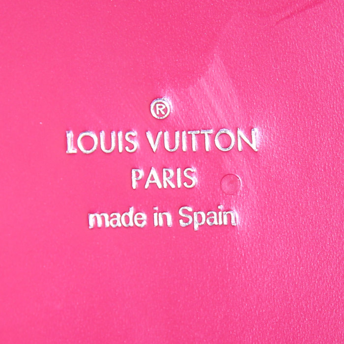 Louis Vuitton handbag in pink epi leather and pink leather - Detail D4