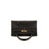 Hermes Kelly 32 cm handbag in black porosus crocodile - 360 Front thumbnail