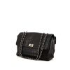 Chanel Choco bar shoulder bag in black quilted leather - 00pp thumbnail