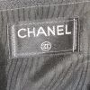 Chanel Choco bar shoulder bag in black quilted leather - Detail D4 thumbnail