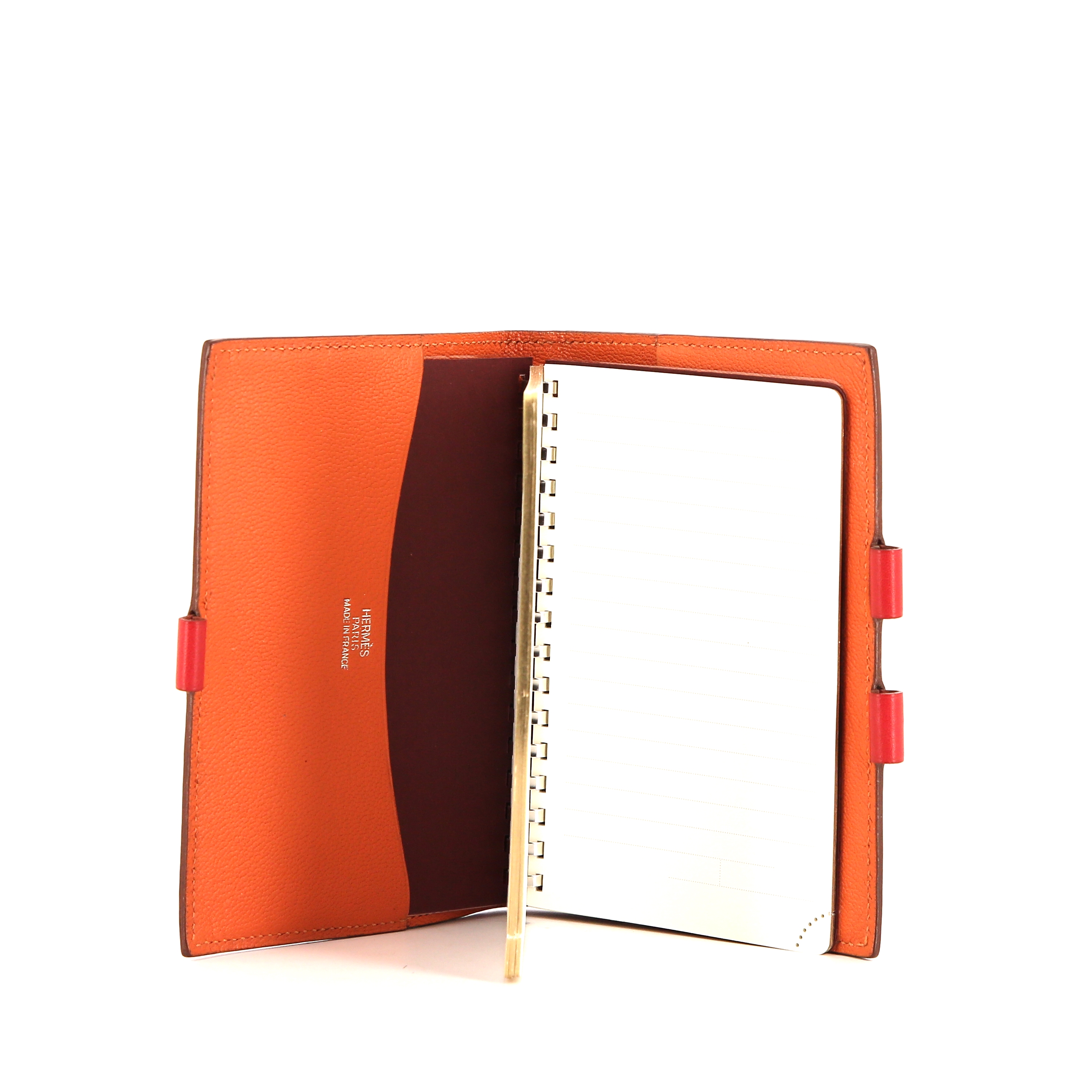 Hermès agenda-holder in red leather - Detail D1