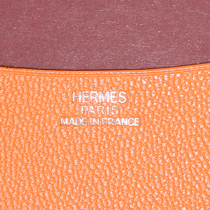 Porta agenda Hermès en cuero rojo - Detail D2