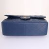 Chanel Timeless jumbo handbag in blue quilted grained leather - Detail D5 thumbnail