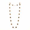 Van Cleef & Arpels Alhambra Vintage long necklace in yellow gold and tiger eye stone - Detail D1 thumbnail