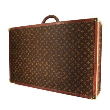 Louis Vuitton Bisten 80 cm suitcase in monogram canvas and natural leather