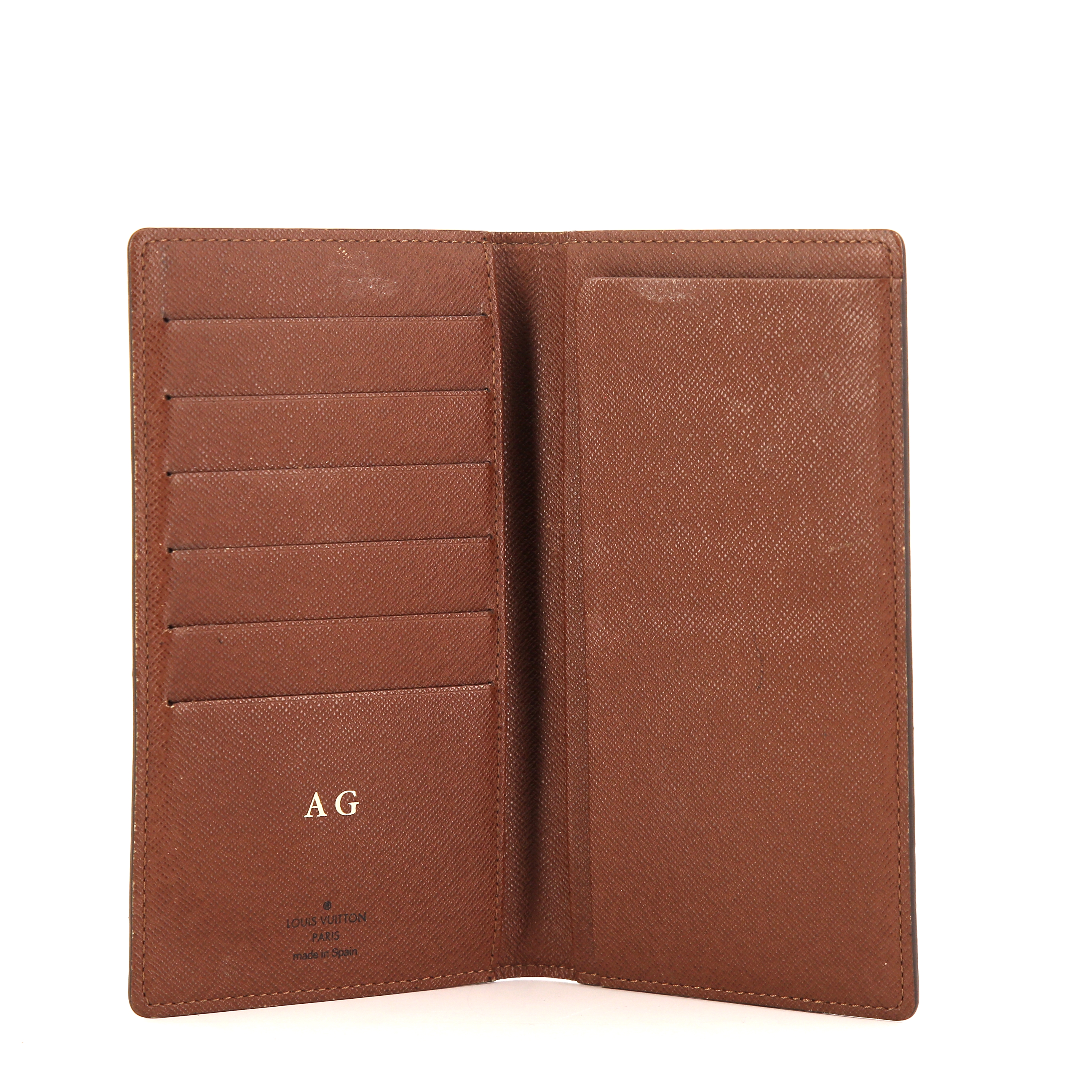 Louis Vuitton wallet in brown monogram canvas and brown leather - Detail D2