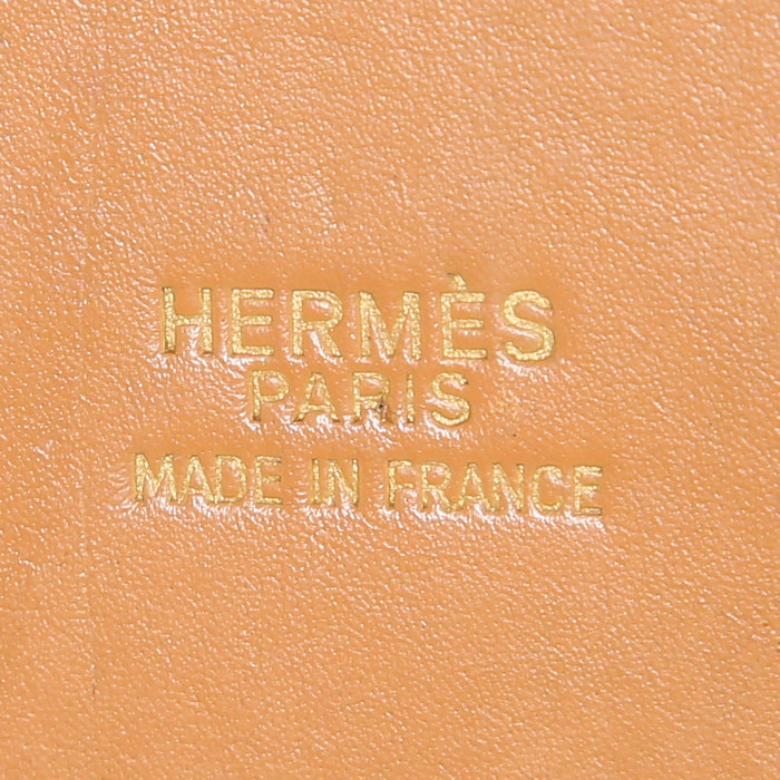 Bolso de mano Hermes Mangeoire en cuero color oro - Detail D3