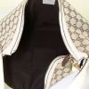 Gucci Princy handbag in brown logo canvas and white leather - Detail D3 thumbnail
