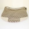 Gucci Princy handbag in brown logo canvas and white leather - Detail D5 thumbnail