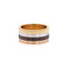 Boucheron Quatre large model ring in pink gold,  white gold and yellow gold - 00pp thumbnail