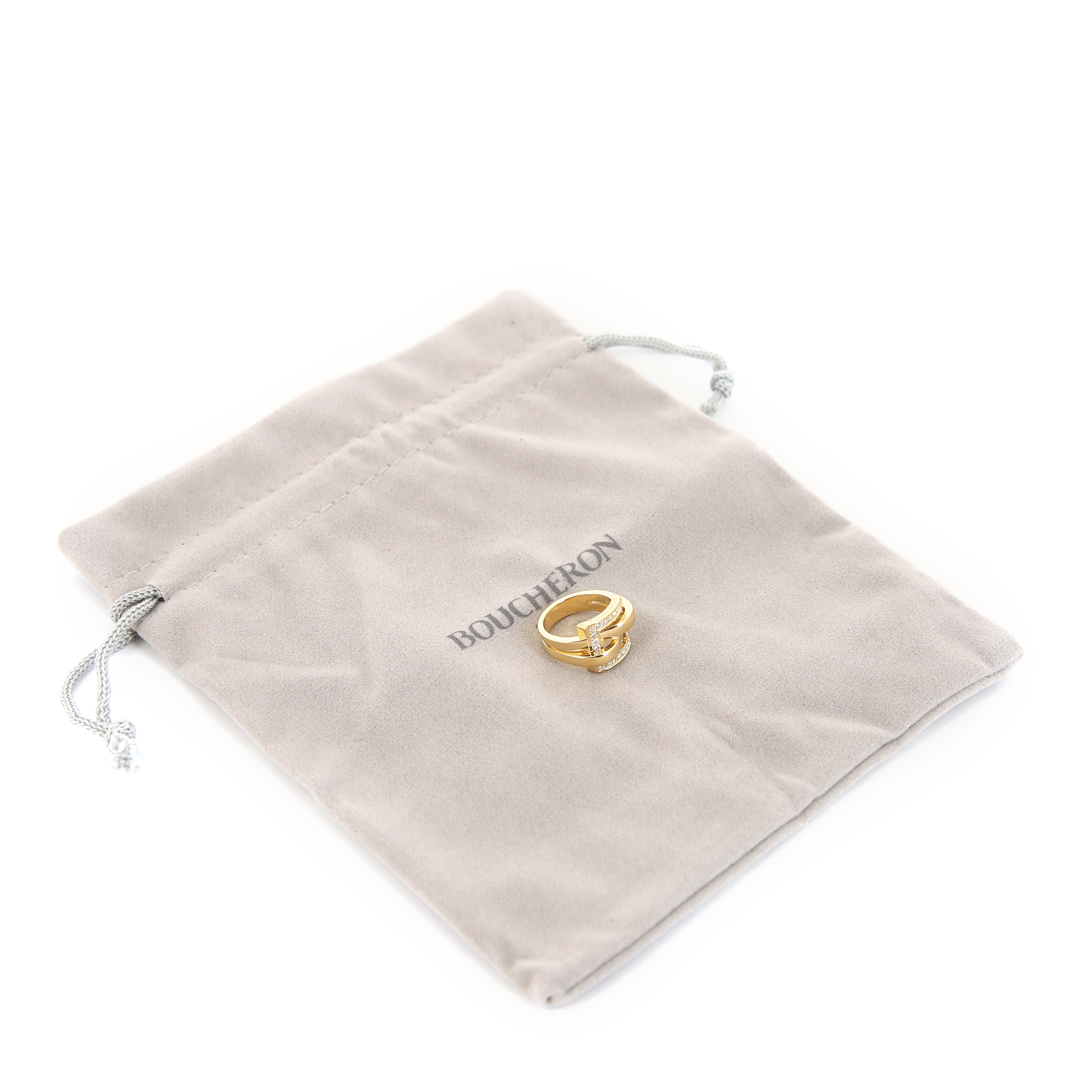 Boucheron Déchainé ring in yellow gold and diamonds - Detail D2