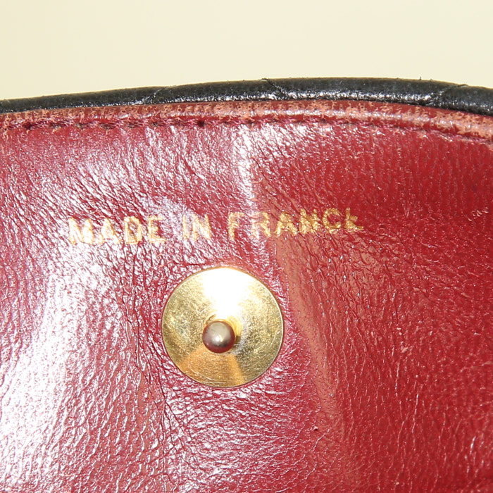 Chanel Vintage handbag in black quilted leather - Detail D4