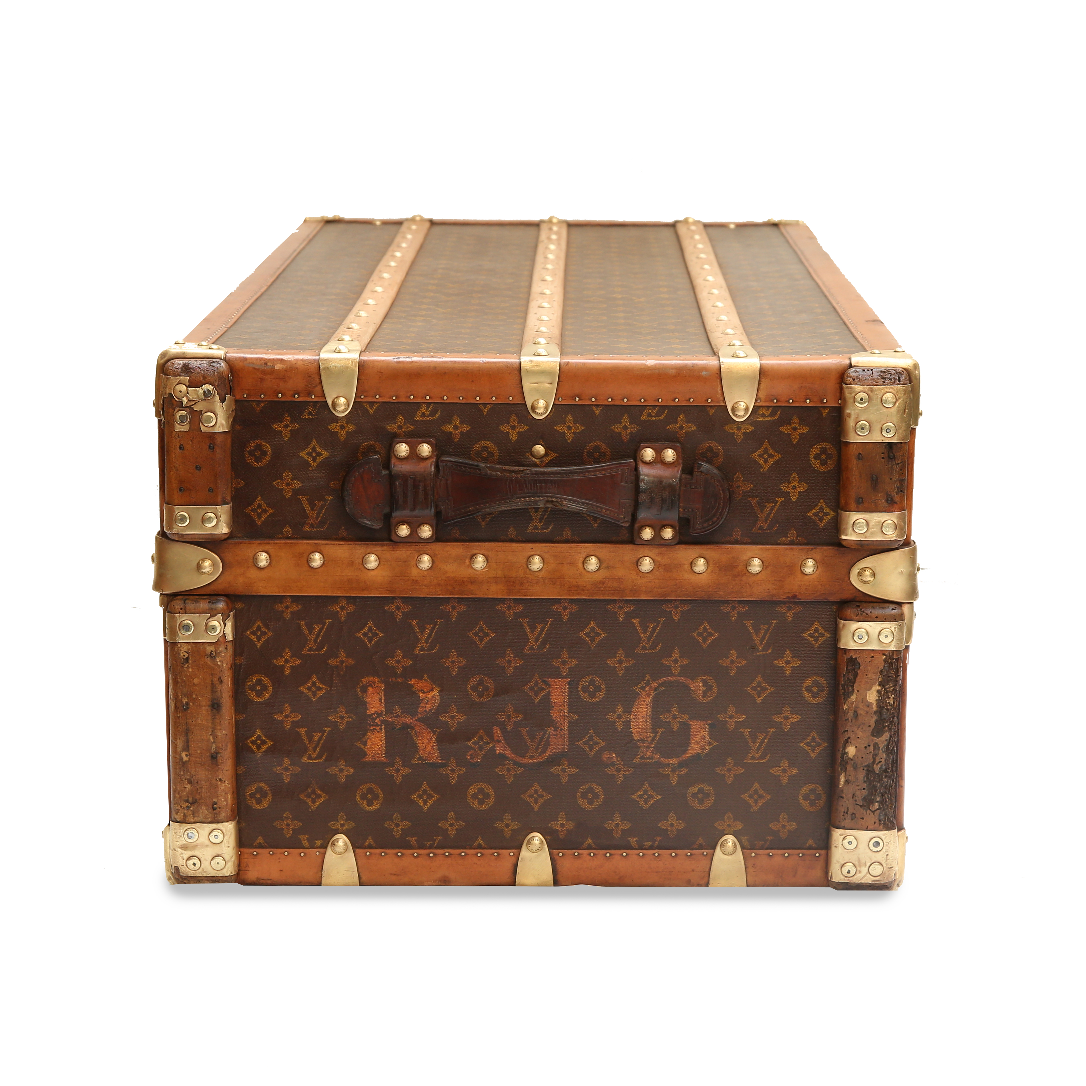 Malle Louis Vuitton Wardrobe en toile monogram et lozine - Detail D5