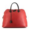 Bolsa de viaje Hermes Bolide 45 cm en cuero Fjord rojo y negro - 360 thumbnail