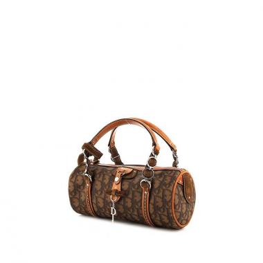 Sac à main Dior Romantique en toile monogram enduite marron et cuir marron