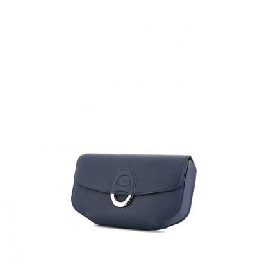 Bolsito de mano Hermès Cherche Midi en cuero epsom azul