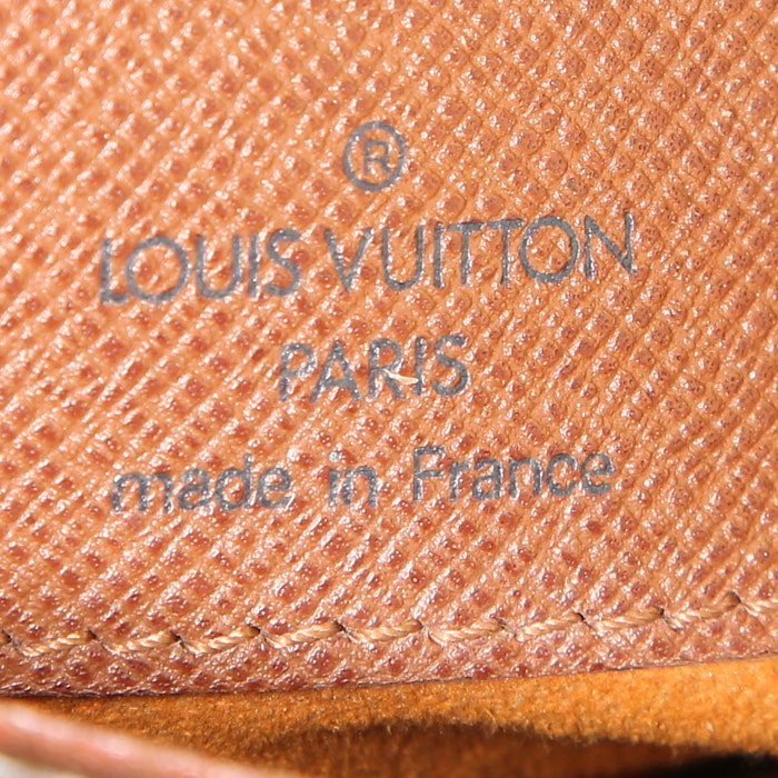 Sac porté épaule Louis Vuitton Musette grand modèle en toile monogram marron et cuir naturel - Detail D3