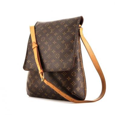 Louis Vuitton Musette large model shoulder bag in brown monogram canvas and natural leather