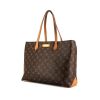 Shopping bag Louis Vuitton Wilshire in tela monogram marrone e pelle naturale - 00pp thumbnail