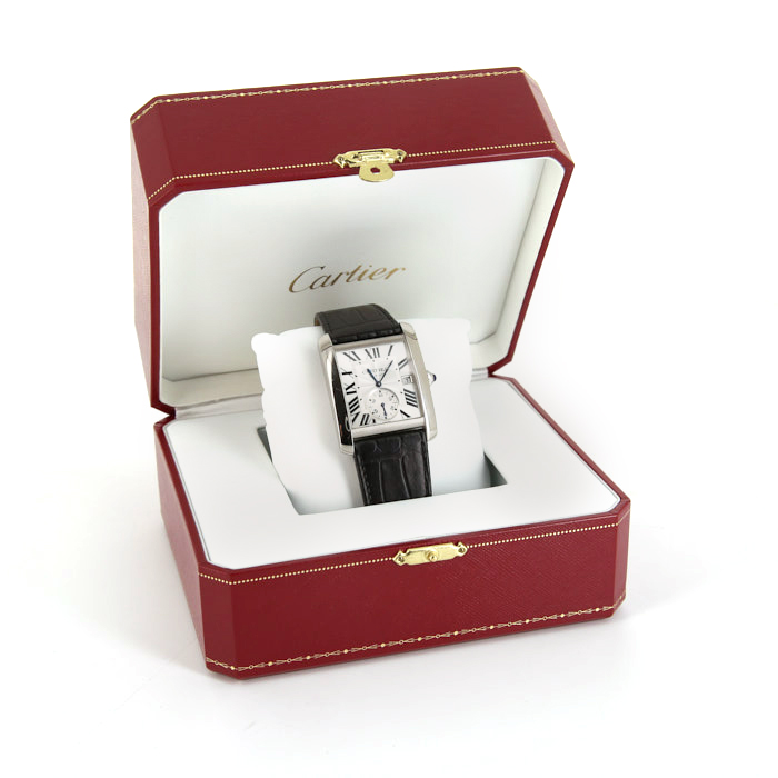 Orologio Cartier Tank in acciaio Ref :  3589 Circa  2010 - Detail D2