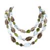 Bulgari necklace in white gold, diamonds, pearls and colored stones - 00pp thumbnail